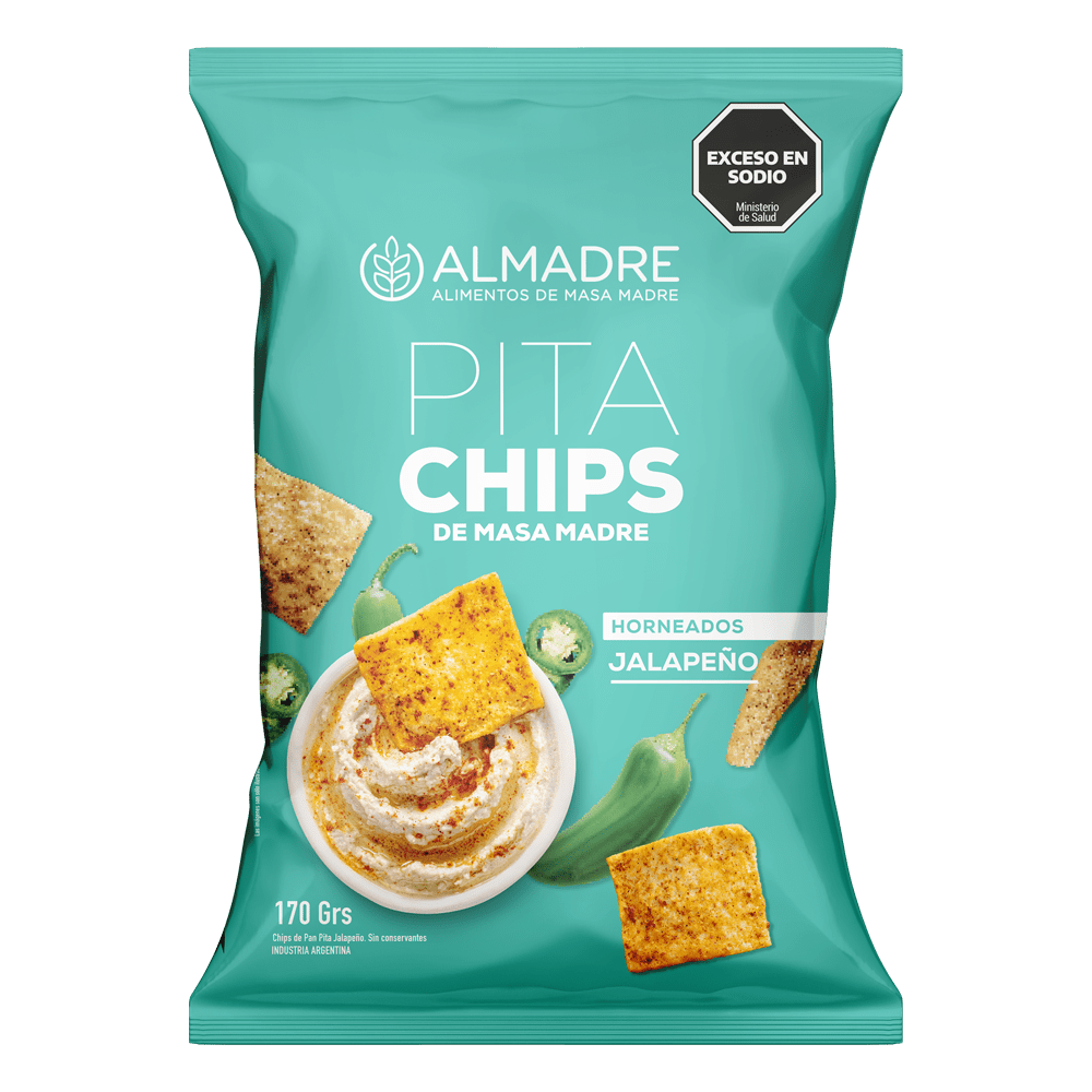 Pita chips Jalapeño 170 gr Almadre - ALMADRE - Aldea Nativa