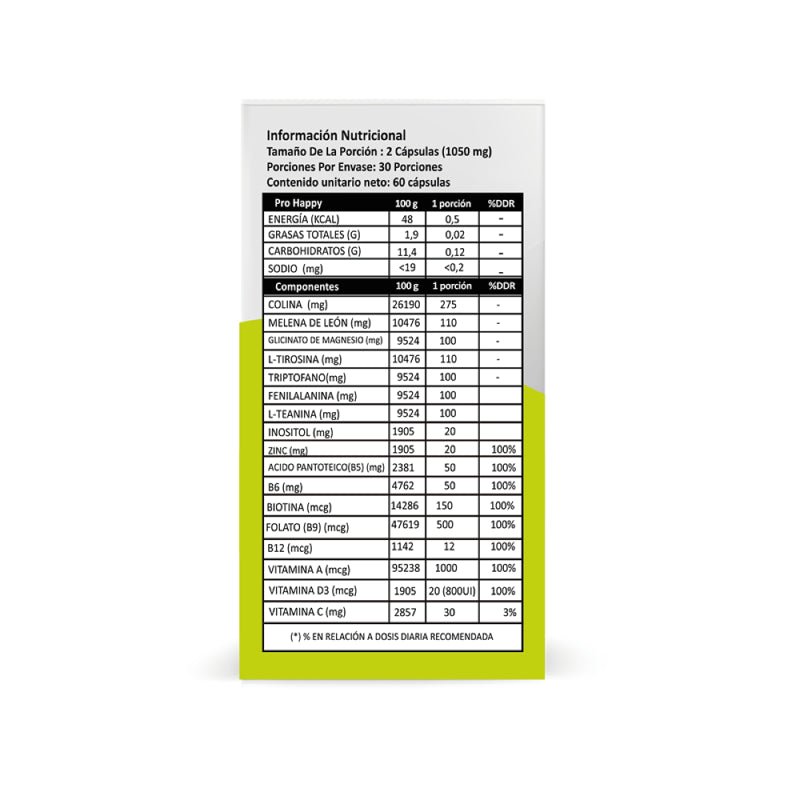 Pro Happy Bioswisslab 60 Cap - BIOSWISSLAB - Aldea Nativa