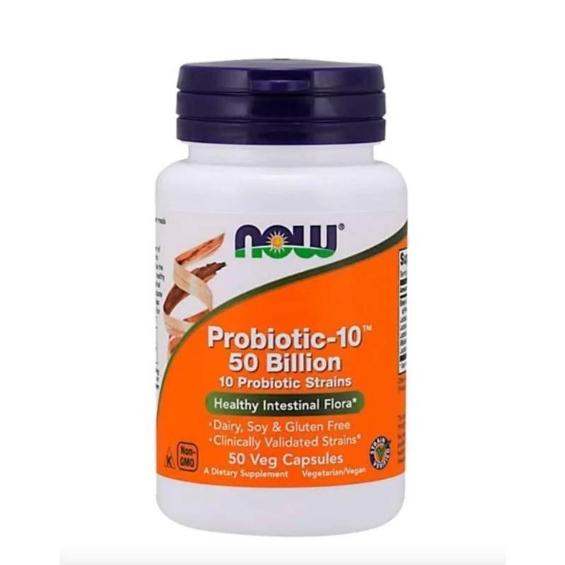 Probiotic 10 50 Billones Now 50 Cap Vegana - NOW - Aldea Nativa
