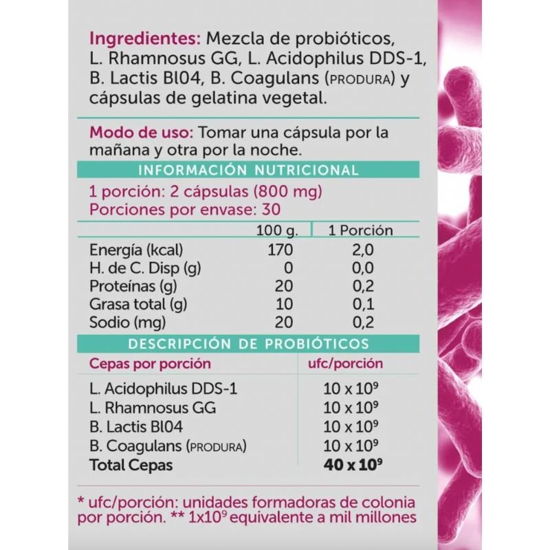 Probiotic Plus 40b Wellplus 60 Cap - WELLPLUS - Aldea Nativa