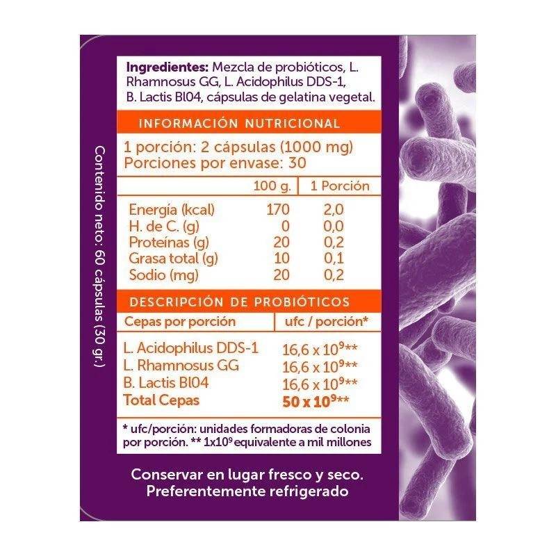 Probiotico 50B Wellplus 60 Cap - WELLPLUS - Aldea Nativa