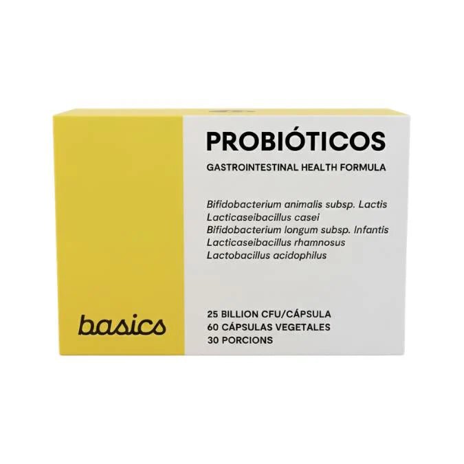 Probióticos gastrointestinal health formula 60 CAP BASICS NUTRITION - BASICS NUTRITION - Aldea Nativa