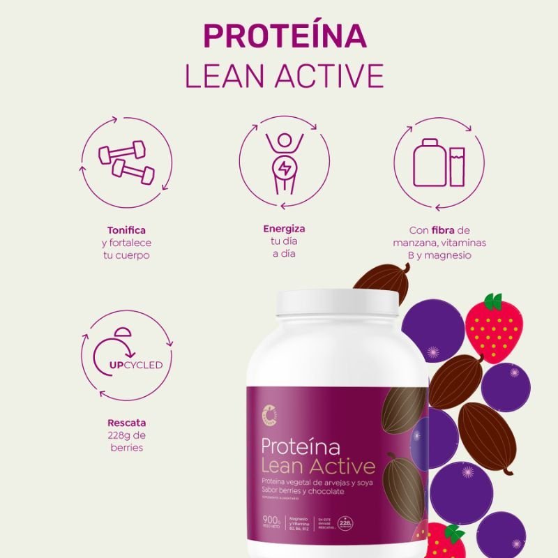 Proteina Lean Active Cacao Berries Cascara Foods 900 Gr - CASCARA FOODS - Aldea Nativa