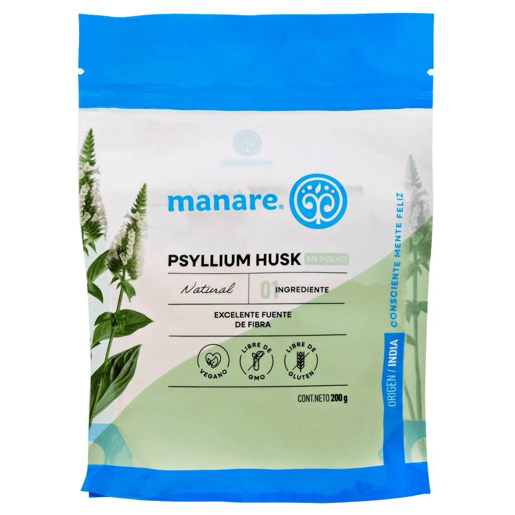 Psyllium Husk Natural Polvo 200 gr Manare - MANARE - Aldea Nativa