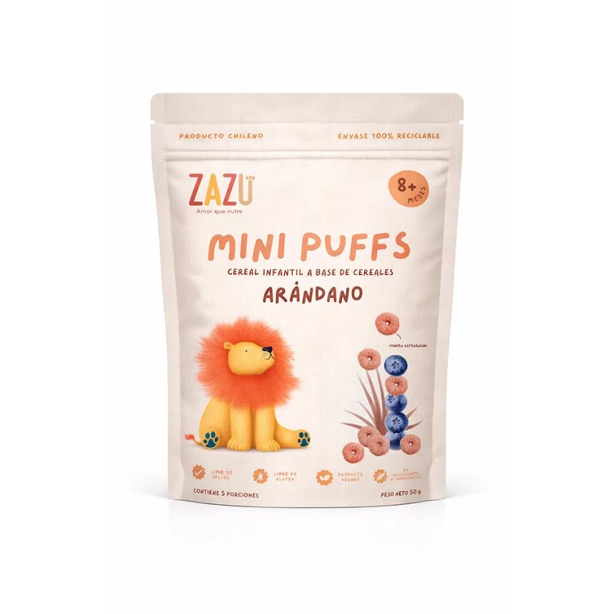 Puffs arandano 50 GR doypack ZAZU FOODS - ZAZU FOODS - Aldea Nativa