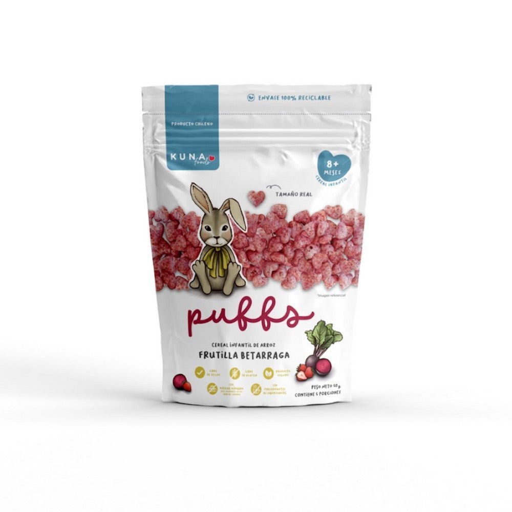 Puffs Frutilla Betarraga Kuna Foods 50 Gr - KUNA FOODS - Aldea Nativa