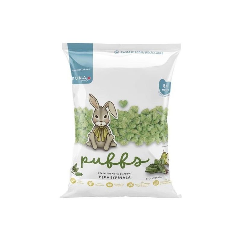 Puffs Pera Espinaca Kuna Foods 10 Gr - KUNA FOODS - Aldea Nativa