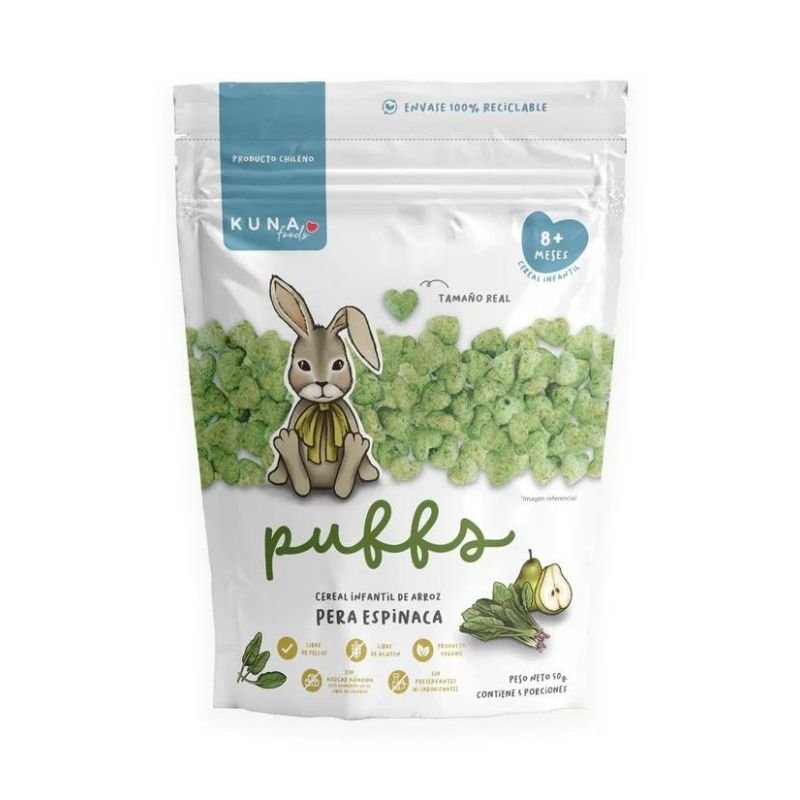 Puffs Pera Espinaca Kuna Foods 50 Gr - KUNA FOODS - Aldea Nativa