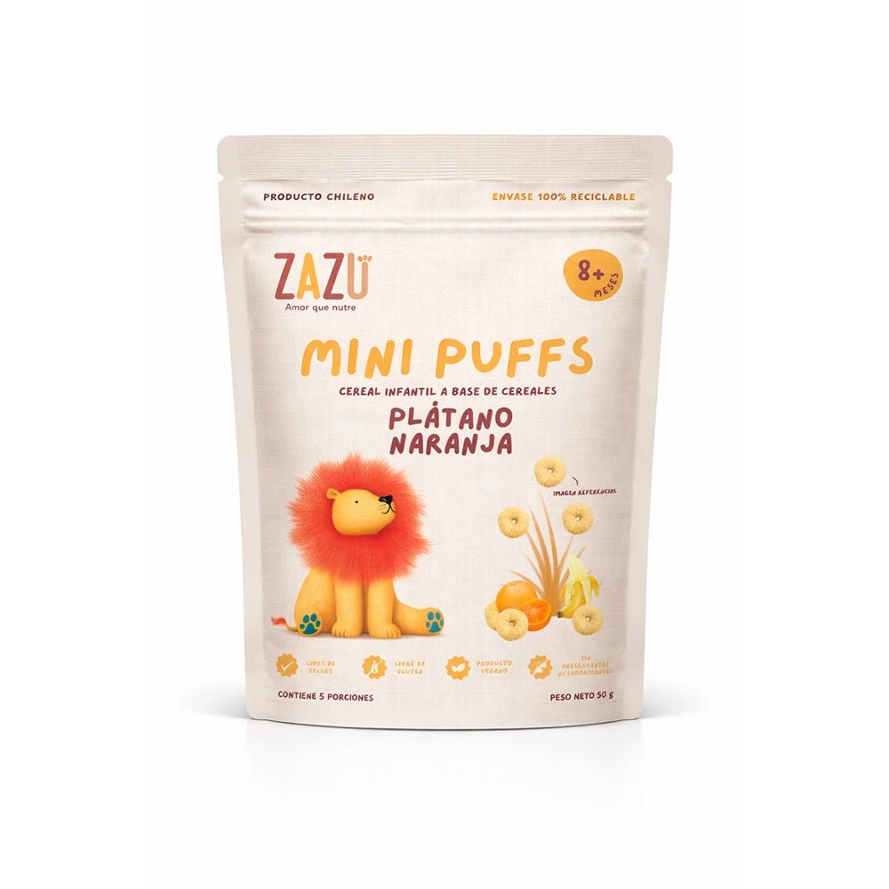 Puffs platano naranja 50 GR doypack ZAZU FOODS - ZAZU FOODS - Aldea Nativa