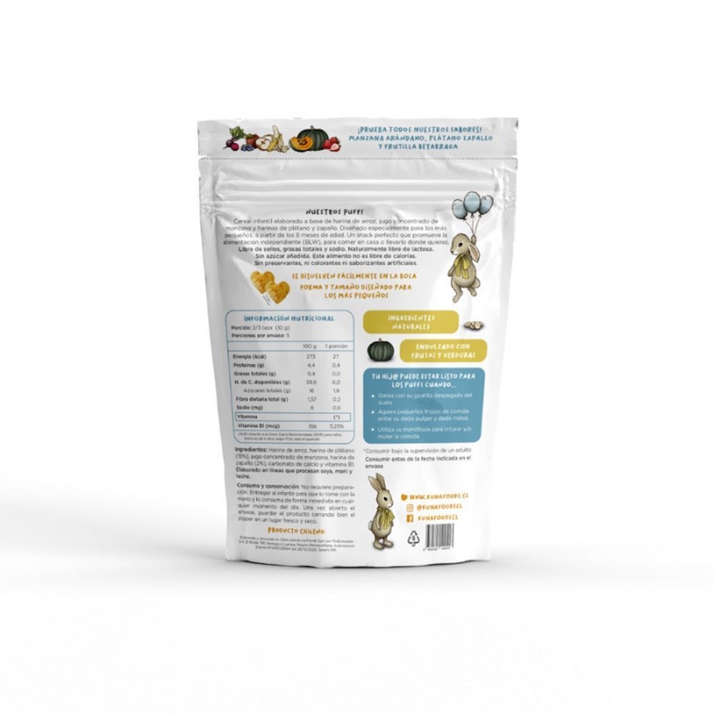 Puffs Platano Zapallo Kuna Foods 50 Gr - KUNA FOODS - Aldea Nativa
