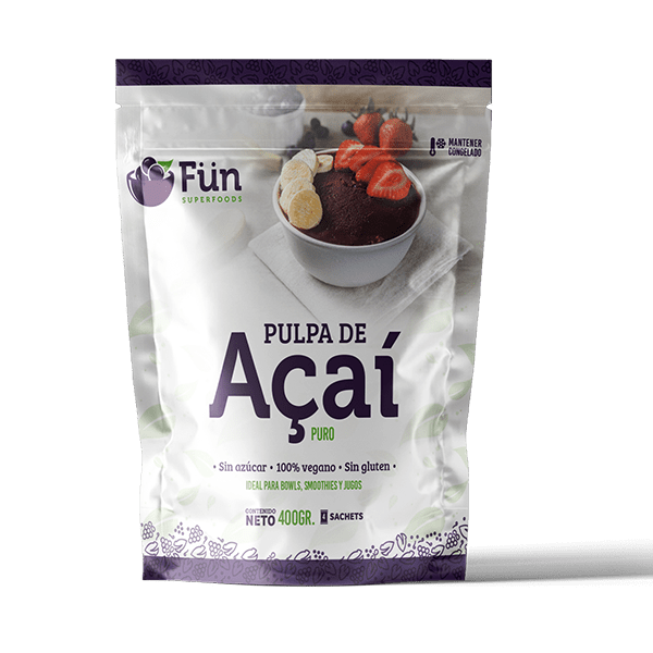Pulpa Acaí 100% Puro Fun Superfoods 400 Gr - FUN SUPERFOODS - Aldea Nativa