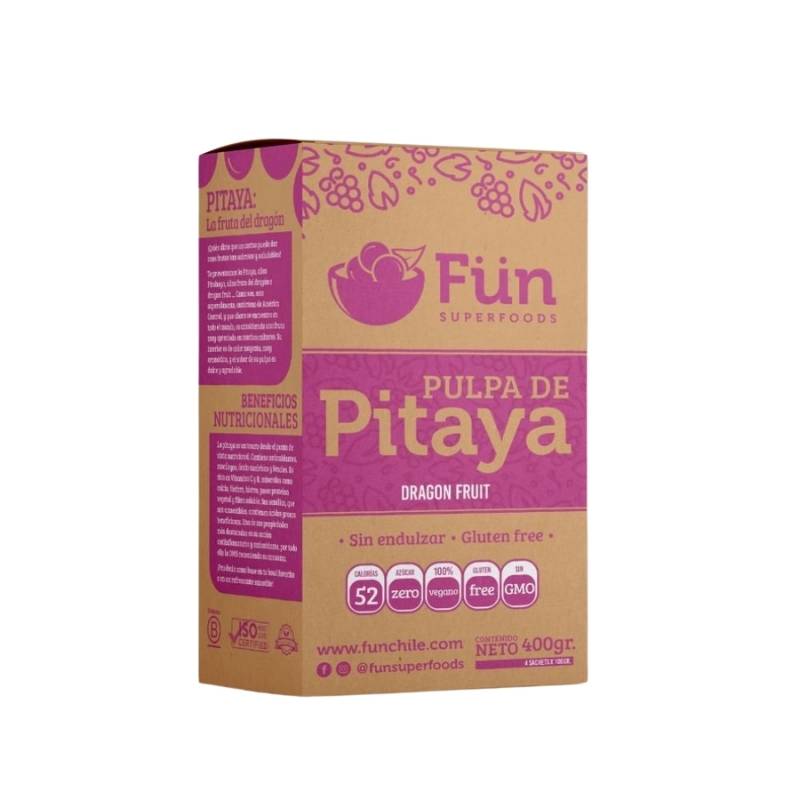 Pulpa Pitaya 100% Puro Fun Superfoods 400 Gr - FUN SUPERFOODS - Aldea Nativa