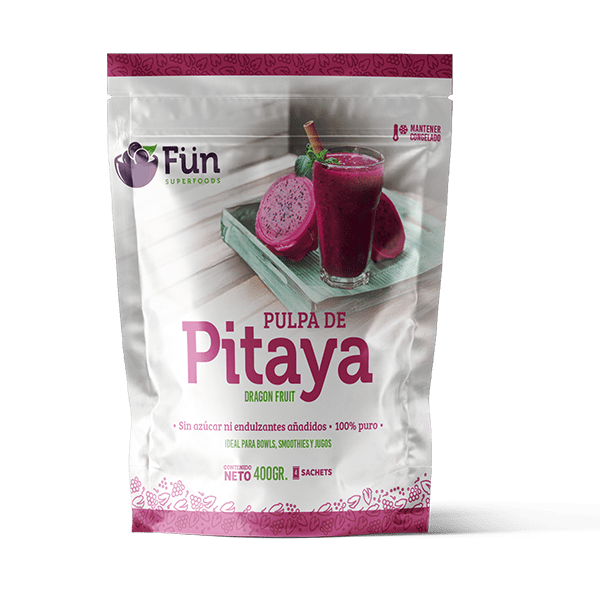 Pulpa Pitaya 100% Puro Fun Superfoods 400 Gr - FUN SUPERFOODS - Aldea Nativa