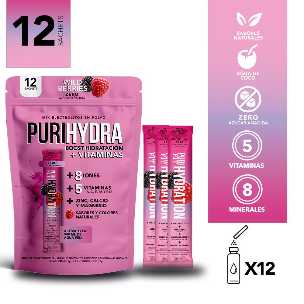Puri Hydra Wild Beries Doypack 12 un Drinkpuri - PURIDRINKS - Aldea Nativa