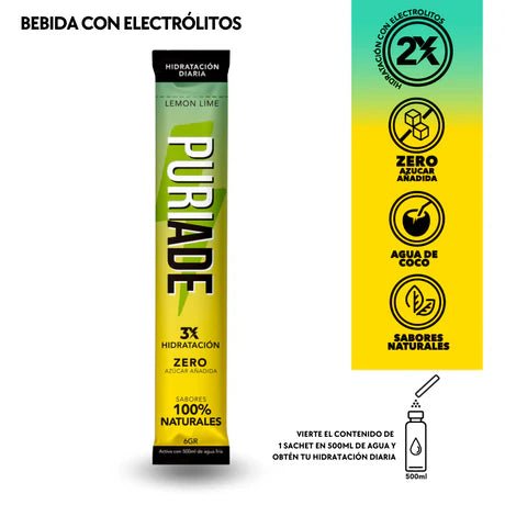 Puri Lemon Lime Doypack 12 un Drinkpuri - PURIDRINKS - Aldea Nativa