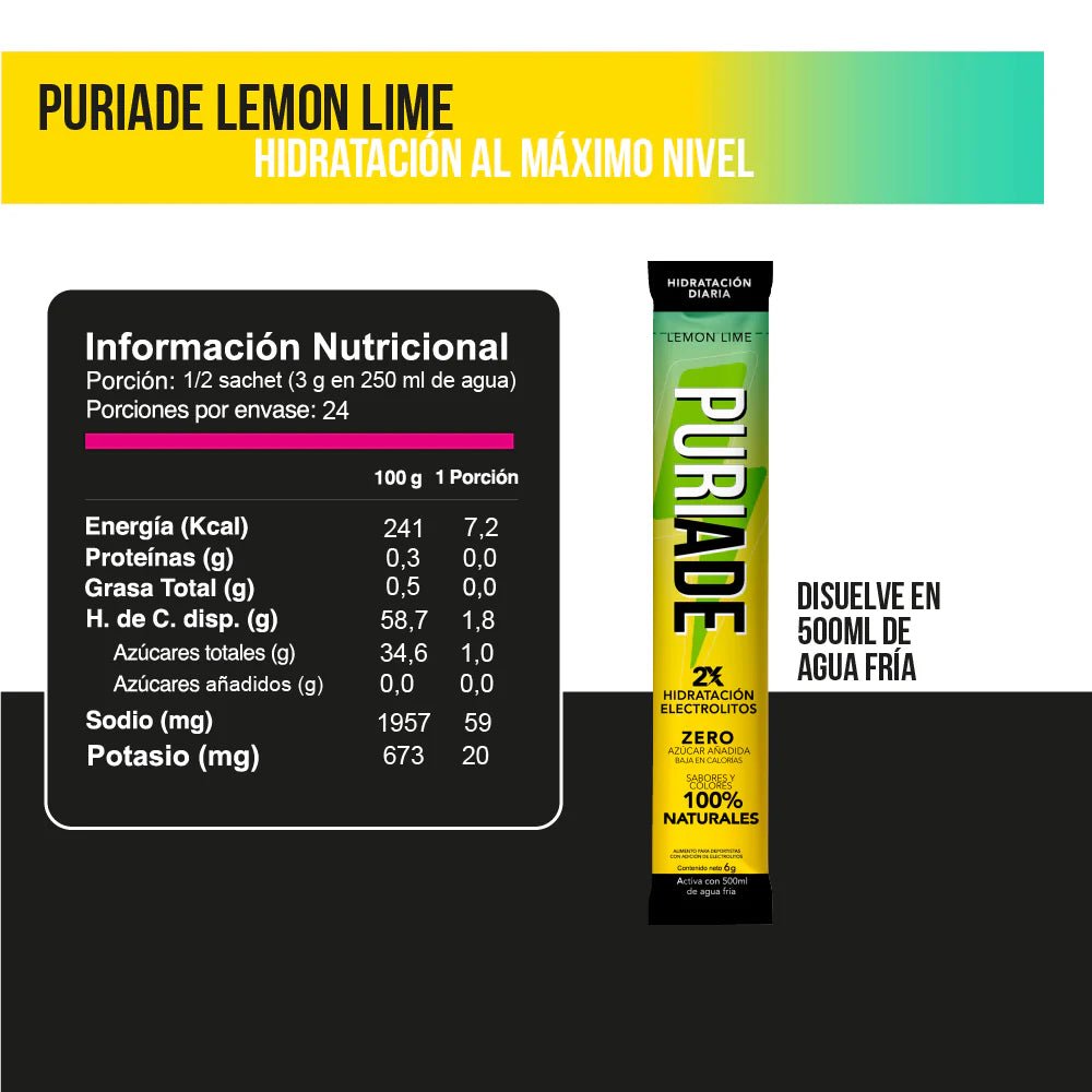 Puriade Limon 6 gr Puri - PURIDRINKS - Aldea Nativa