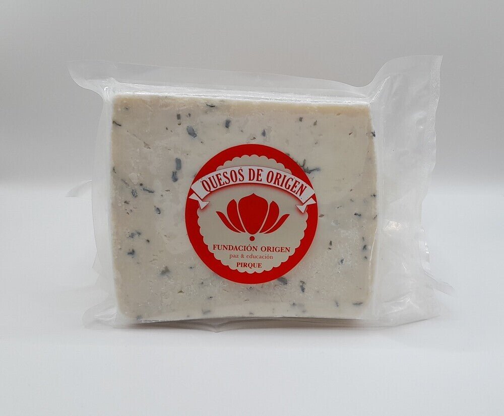 Queso de cabra semi maduro ciboulette 200 gr Fundación Origen - FUNDACION ORIGEN - Aldea Nativa
