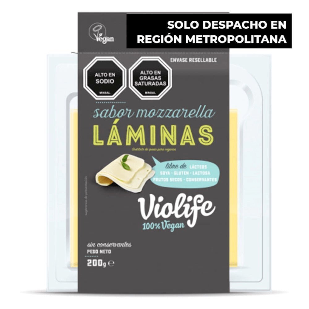 Queso Laminado Mozzarella Violife 200 Gr - VIOLIFE - Aldea Nativa