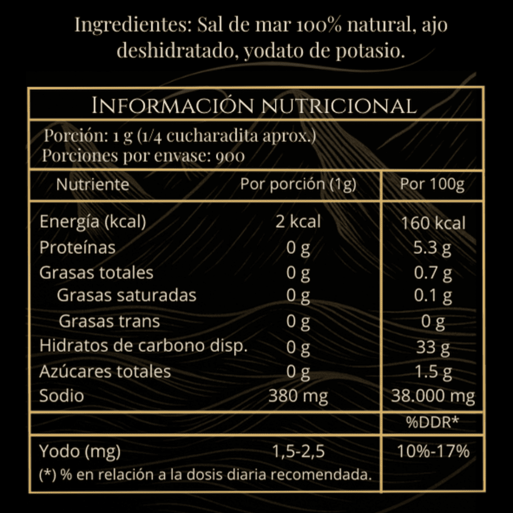 Sal ajo 900 gr Brisa Brava - BRISA BRAVA - Aldea Nativa
