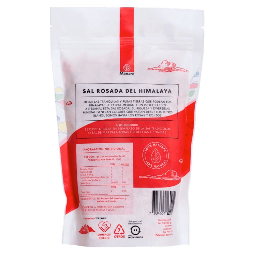 Sal Rosada Gruesa Manare 1 Kg - MANARE - Aldea Nativa
