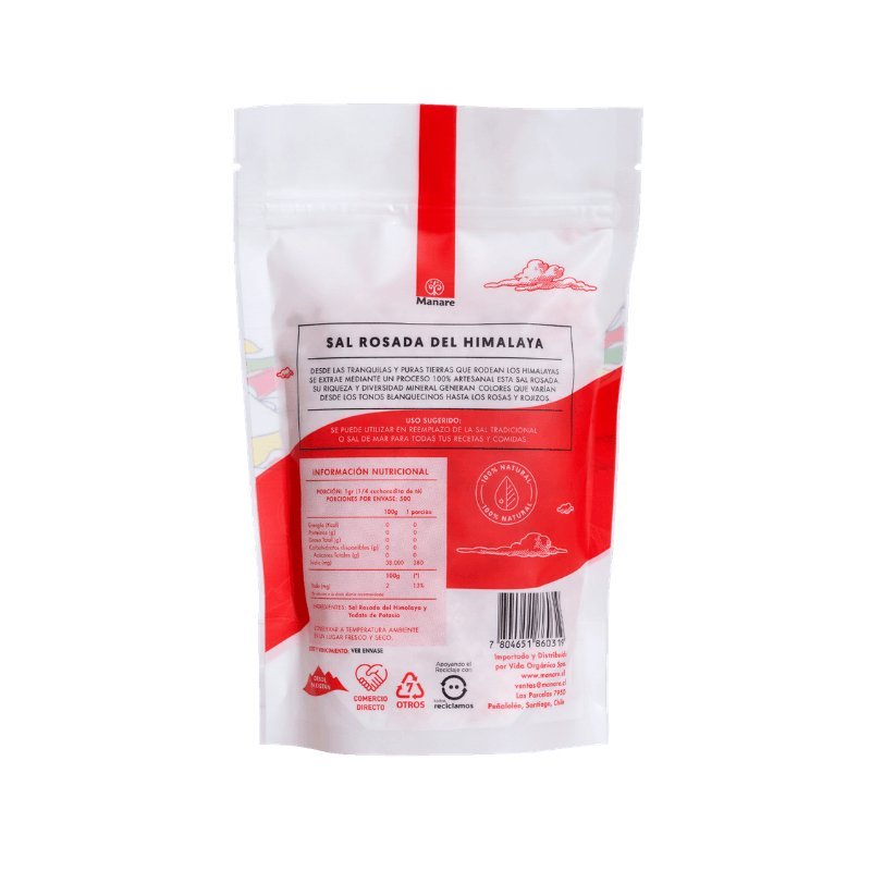Sal Rosada Gruesa Manare 500 Gr - MANARE - Aldea Nativa