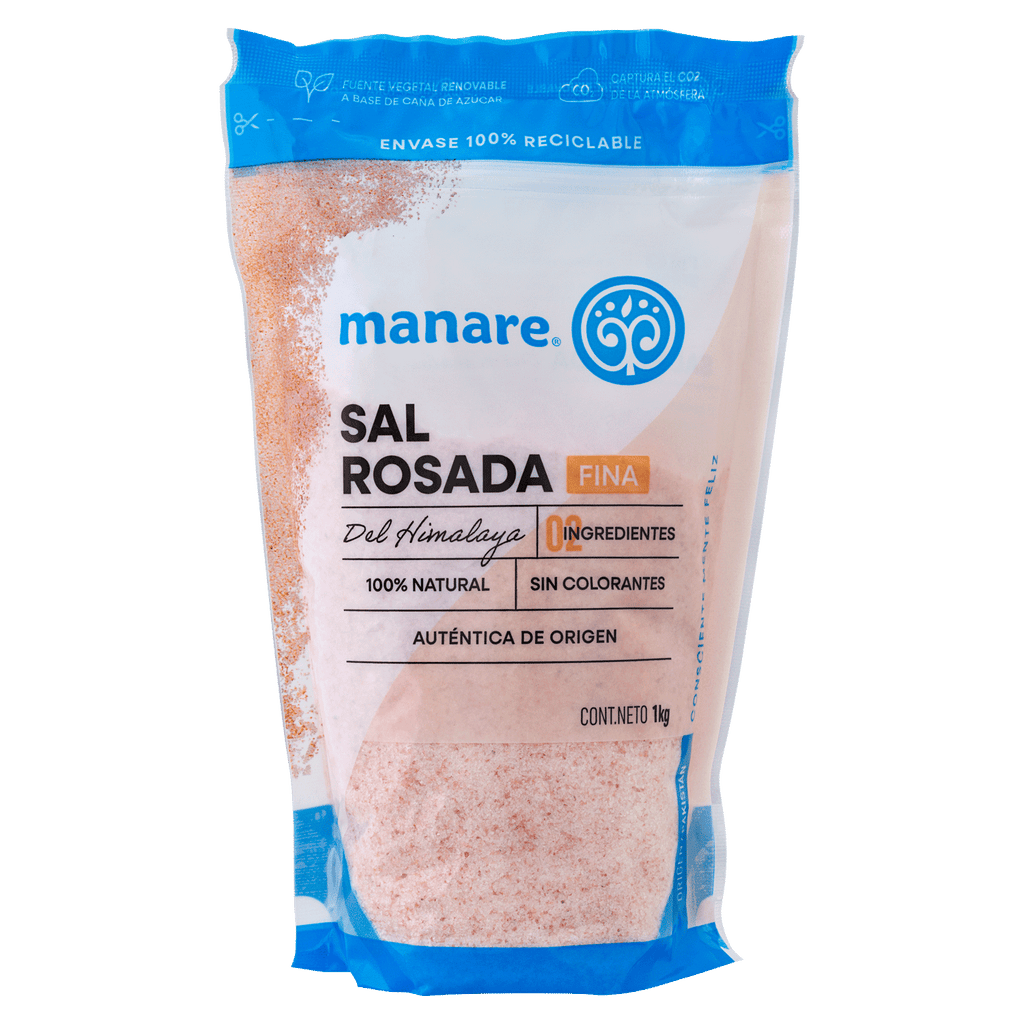 Sal Rosada Himalaya Fina Manare 1 Kg - MANARE - Aldea Nativa