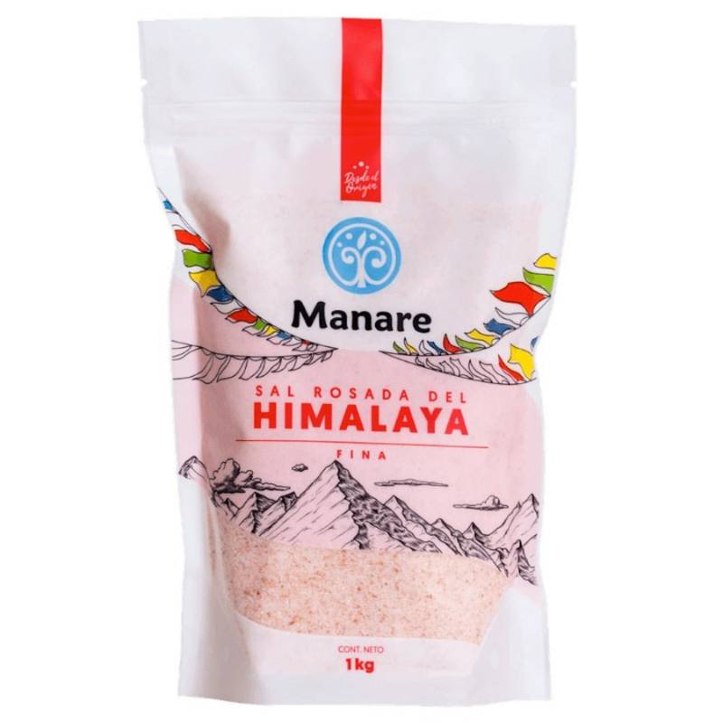 Sal Rosada Himalaya Fina Manare 1 Kg - MANARE - Aldea Nativa