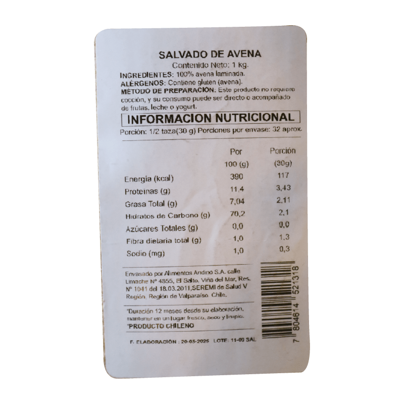 Salvado de avena 1 kg Aldea Nativa - Aldea Nativa - Aldea Nativa