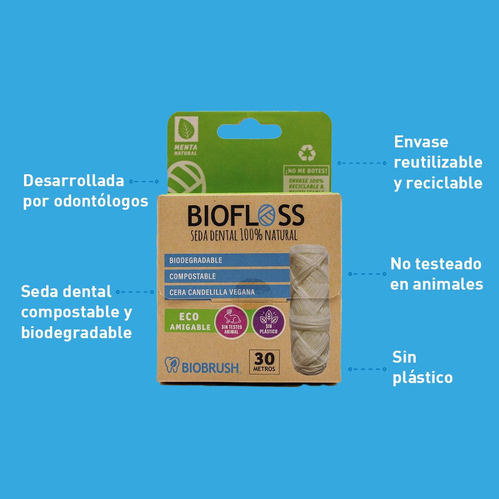 Seda Dental Biobrush Biofloss 30m - BIOBRUSH - Aldea Nativa