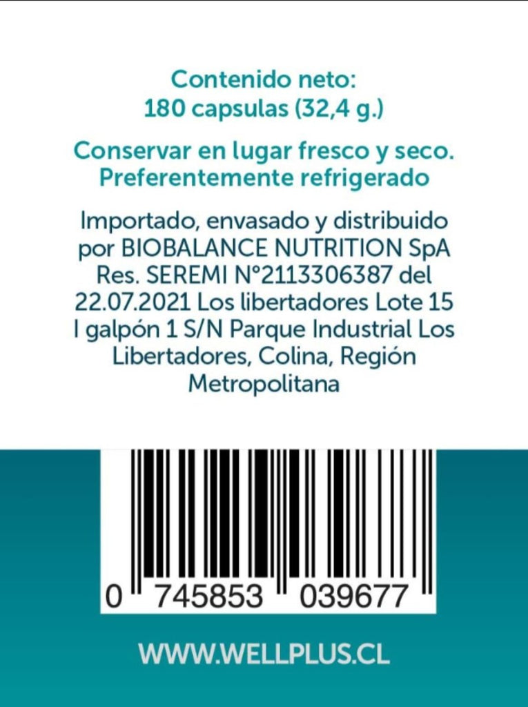 Selenio Pure Wellplus 180 Cap - WELLPLUS - Aldea Nativa