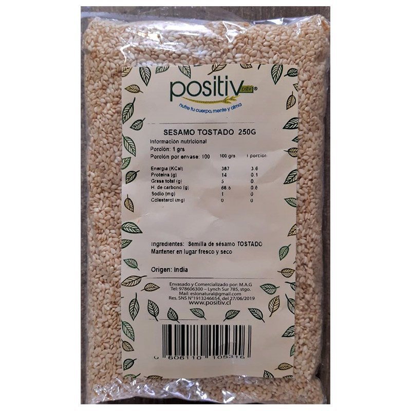 Sesamo Tostado Positiv 250 Gr - POSITIV - Aldea Nativa