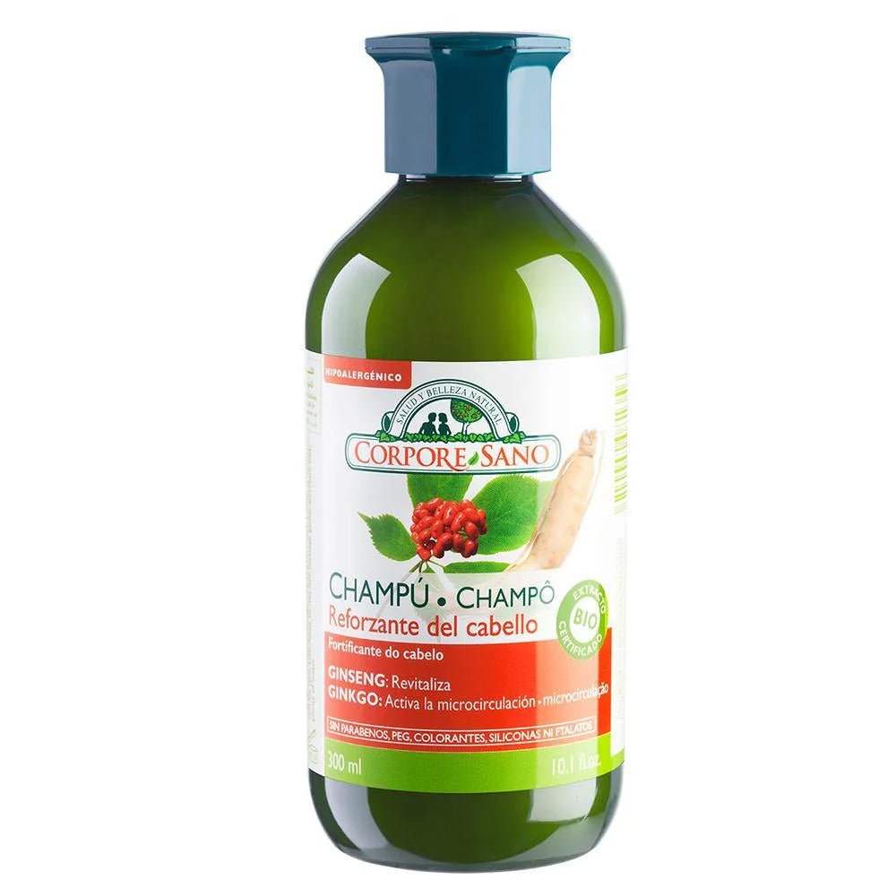 Shampoo Reforzante Ginseng Bio 300ml Corpore Sano - CORPORESANO - Aldea Nativa