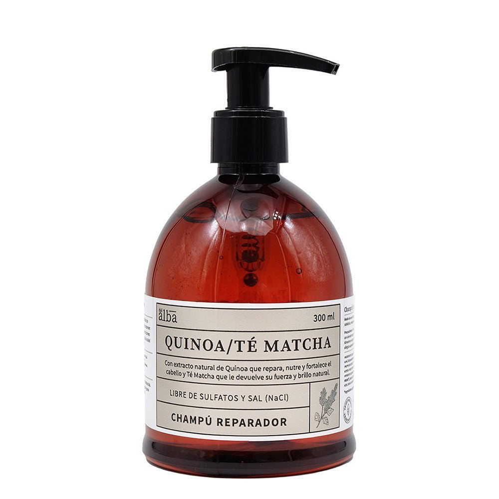 Shampoo Reparador Quinoa Te Matcha Apicola del Alba 300 Ml - APICOLA DEL ALBA - Aldea Nativa