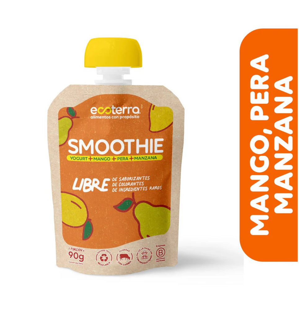 Smoothie mango pera 90 gr Ecoterra - ECOTERRA - Aldea Nativa