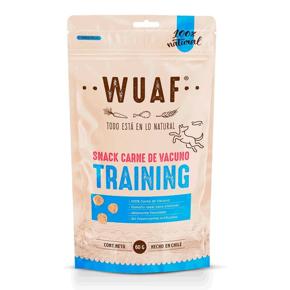Snack de Adiestramiento para Perros Carne Wuaf 60 Gr - WUAF - Aldea Nativa