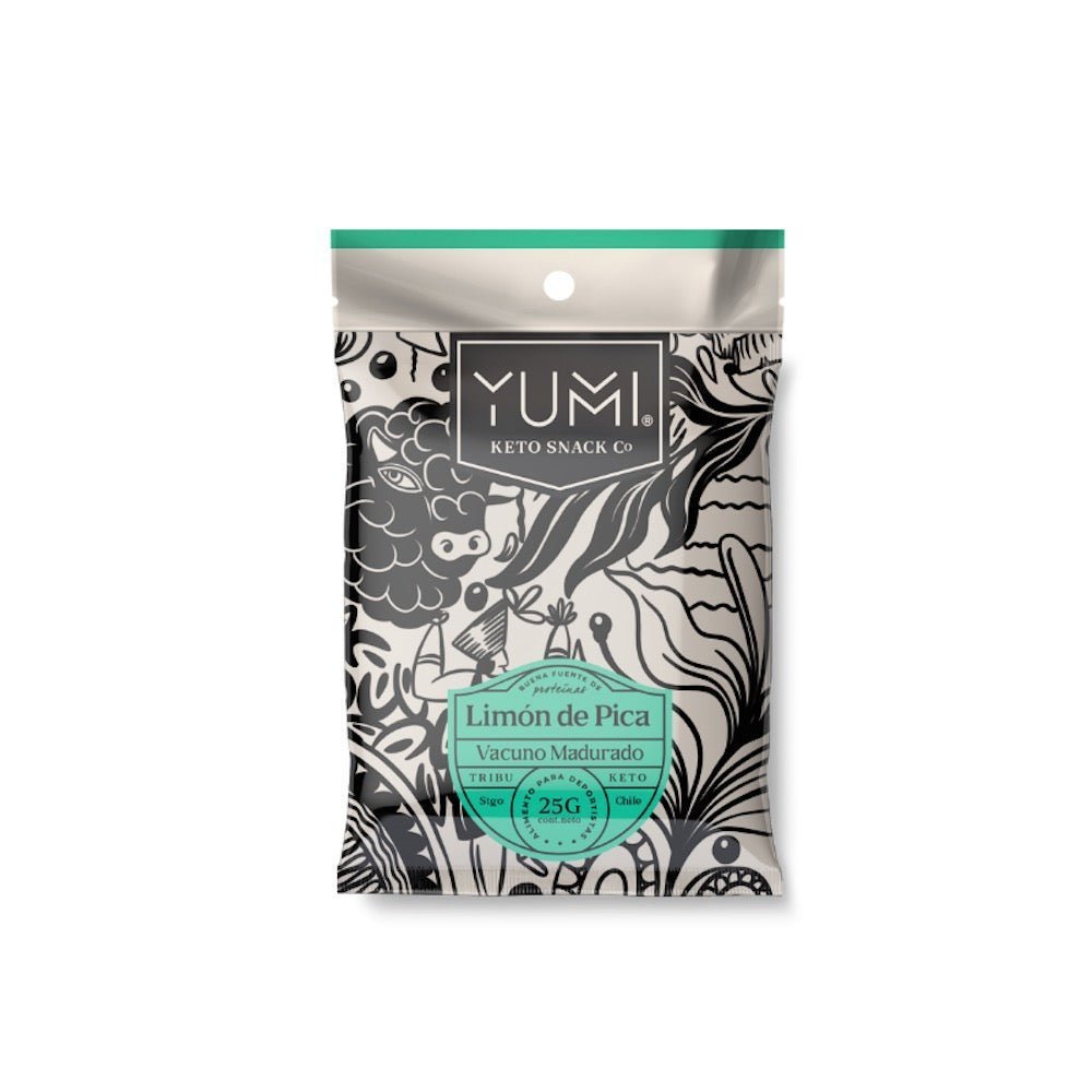 Snack Keto de Carne Sabor Limon de Pica Yumi Keto Snack 25 Gr - YUMI - Aldea Nativa