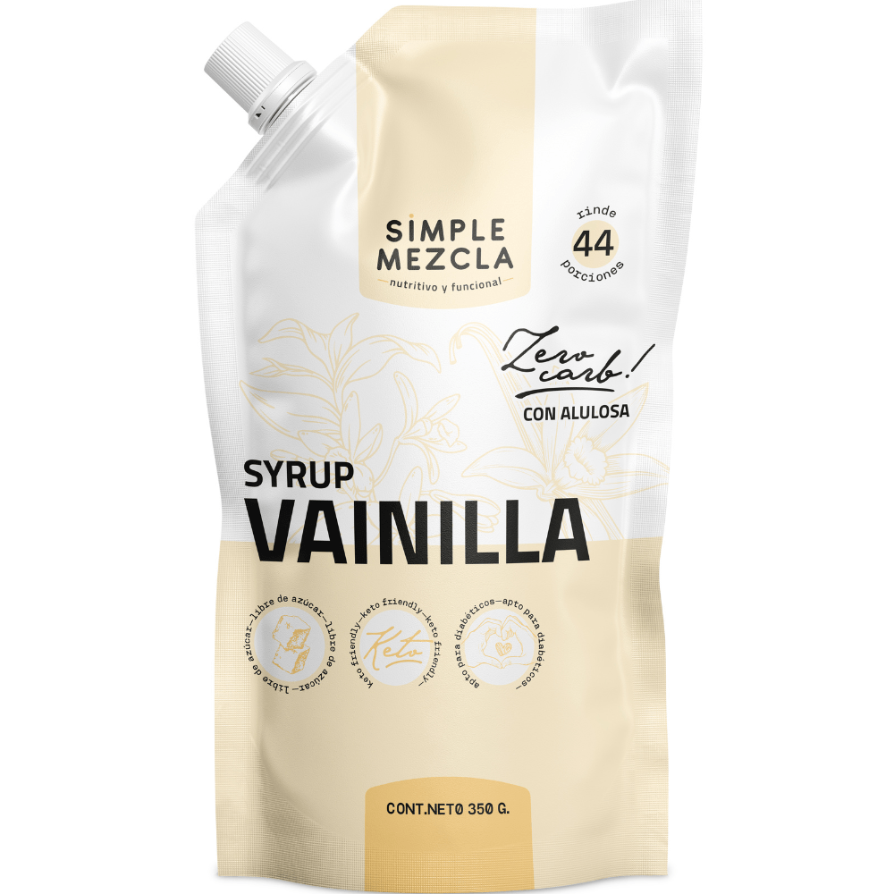 Syrup Zero carb Vainilla 350 gr Simple Mezcla - SIMPLE MEZCLA - Aldea Nativa
