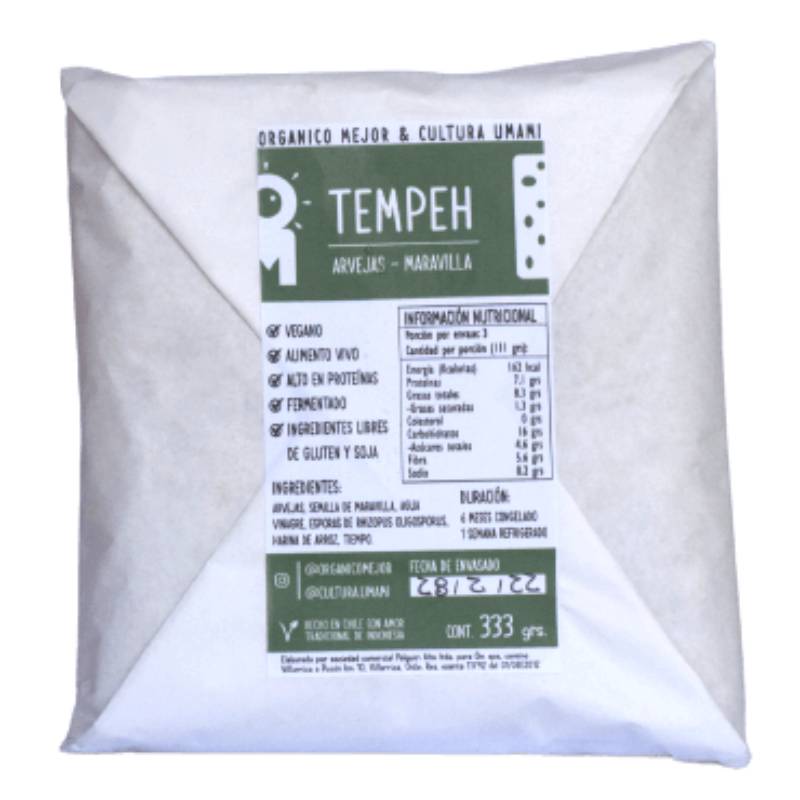 Tempeh De Arveja Y Maravilla Om Fermentados 333 Gr - OM FERMENTADOS - Aldea Nativa