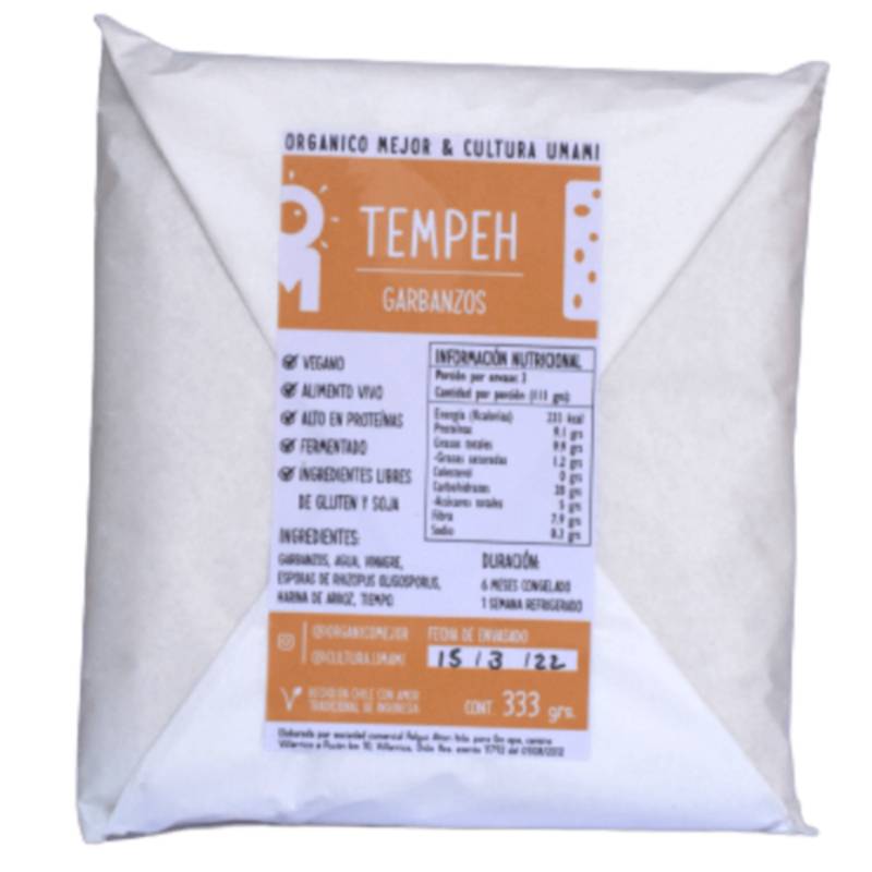 Tempeh De Garbanzo Om Fermentados 333 Gr - OM FERMENTADOS - Aldea Nativa