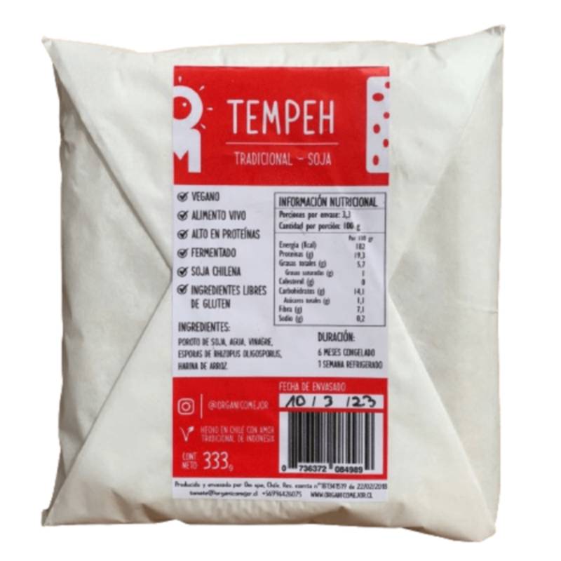 Tempeh De Soya Om Fermentados 333 Gr - OM FERMENTADOS - Aldea Nativa