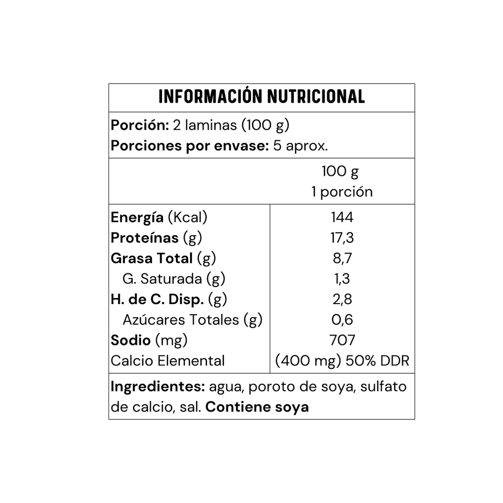 Tofu extra firme con sal 500 gr Vefun - Vefun - Aldea Nativa