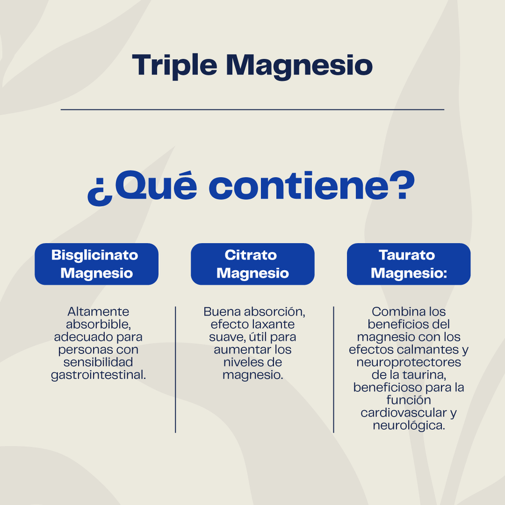 Triple magnesio (Bisglicinato, Citrato y Taurato) 60 cap Karun Life - KARUN LIFE - Aldea Nativa