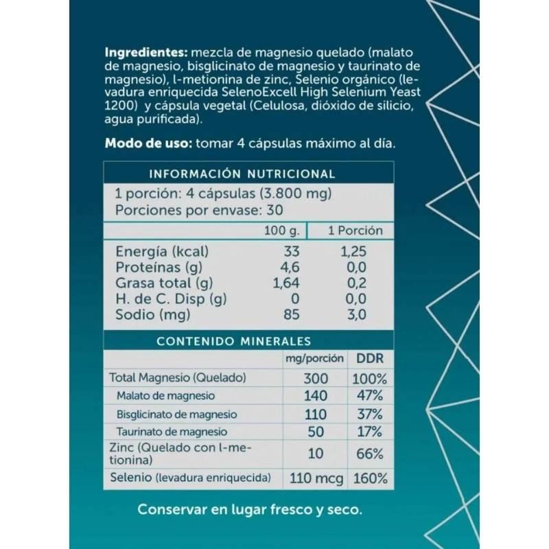 Triple Magnesio Quelado Wellplus 120 Cap - WELLPLUS - Aldea Nativa