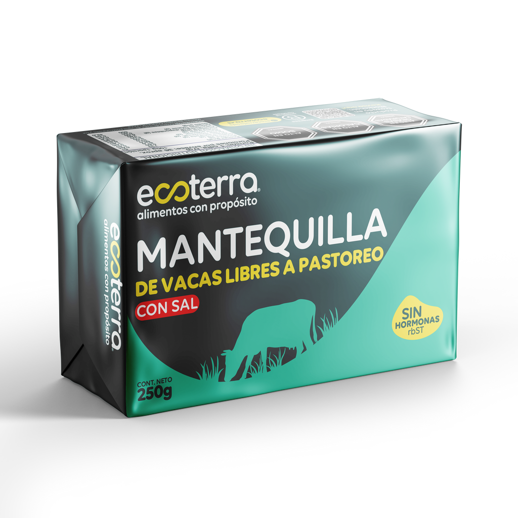 Mantequilla con sal 250 Gr Ecoterra
