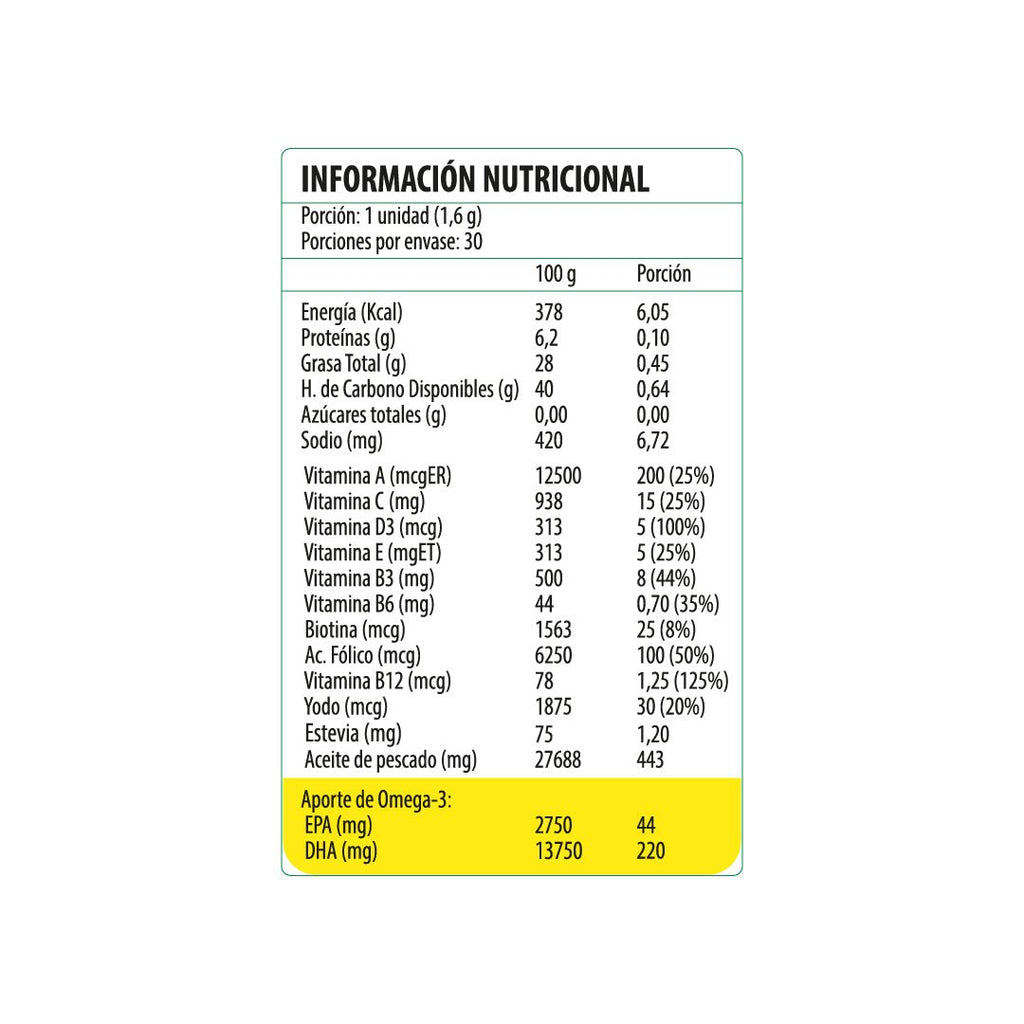 Up Omega Gomitas Niños DHA Multivitaminico 30 Capsulas Omega Up - OMEGA UP - Aldea Nativa