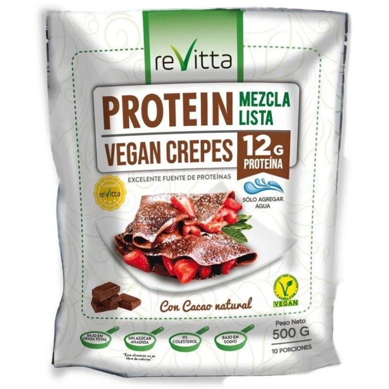 Vegan Crepes Cacao Revitta 500 Gr - REVITTA - Aldea Nativa