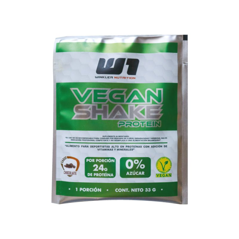 Vegan shake Sachet chocolate 33 gr Winkler Nutrition - WINKLER NUTRITION - Aldea Nativa