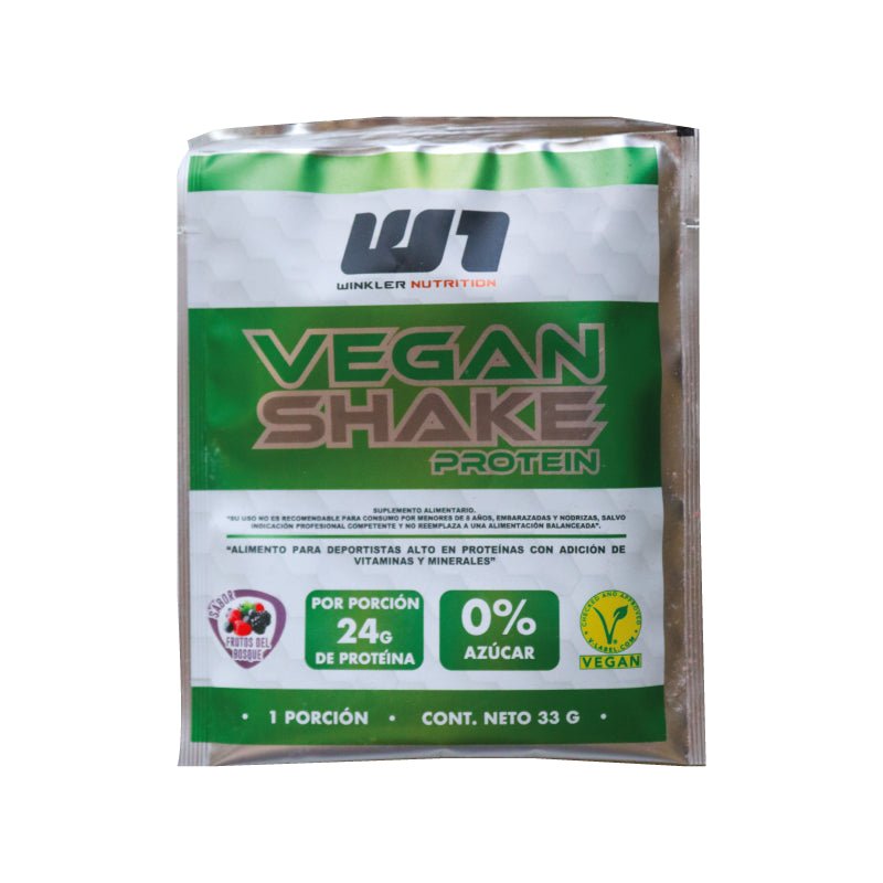 Vegan shake sachet Frutos del bosque 33 gr Winkler Nutrition - WINKLER NUTRITION - Aldea Nativa