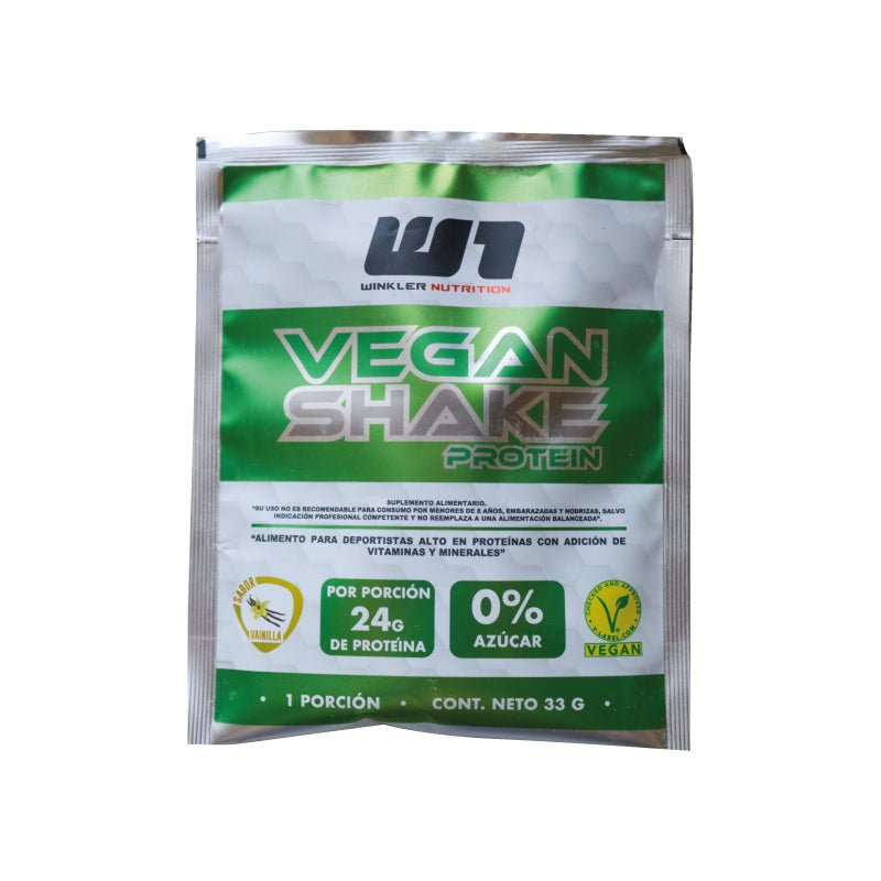 Vegan shake Sachet Vainilla 33 gr Winkler Nutrition - WINKLER NUTRITION - Aldea Nativa