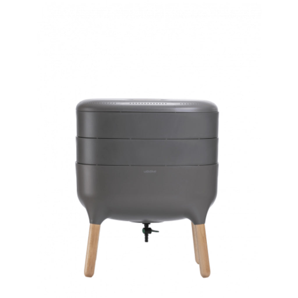 Compostera de lombrices uso interior Vermicompostera gris un Miobio